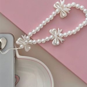 Pearl Bow Phone Charm