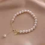 Classic Pearl Leaf Charm Bracelet - Fullmoon Creations