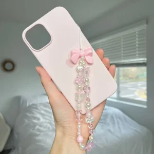 Pink Bow phone charm- Fullmoon Creations