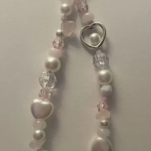 Pink and silver phone charm- Fullmoon Creations